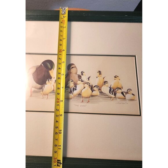 Framed Print "The Kids" By Art LaMay - Duck Family Scene - 13 x 16" Wooden Frame - Picture 6 of 8